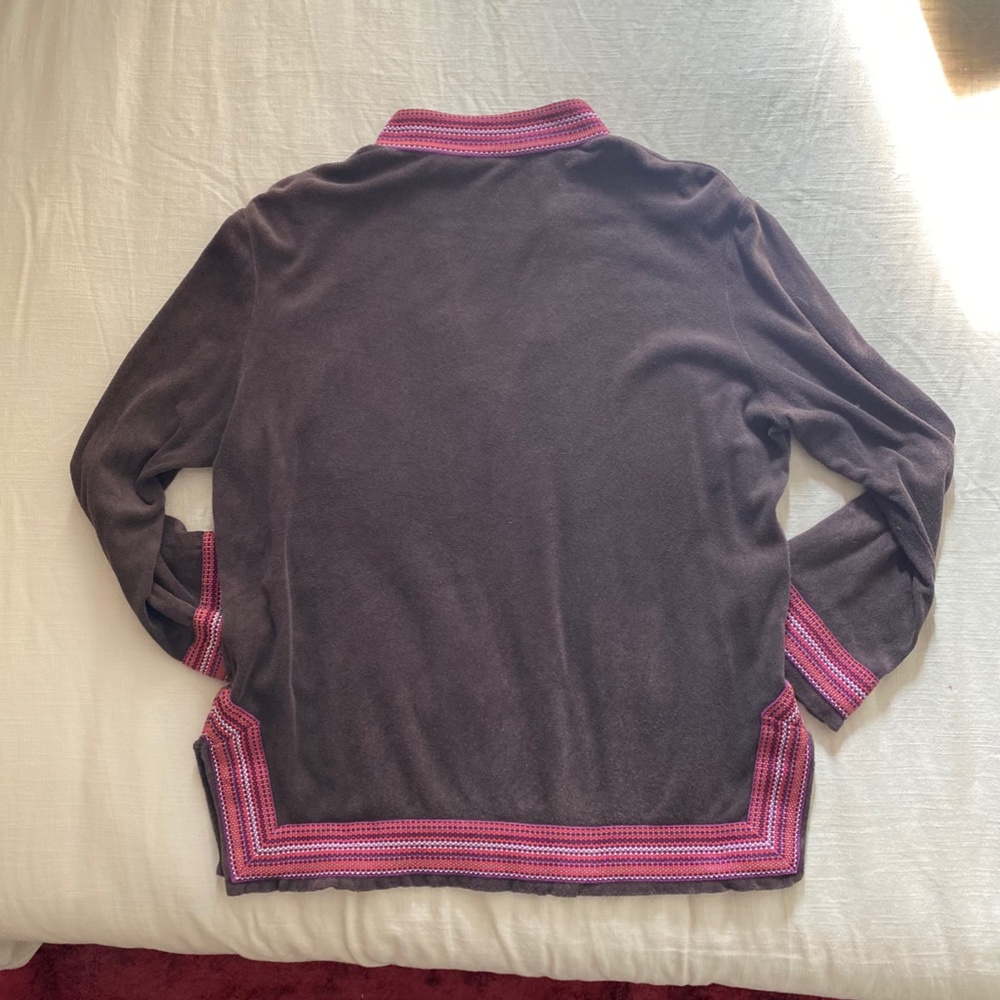 Tory Burch Espresso & Raspberry Stripe Terry Clot… - image 3